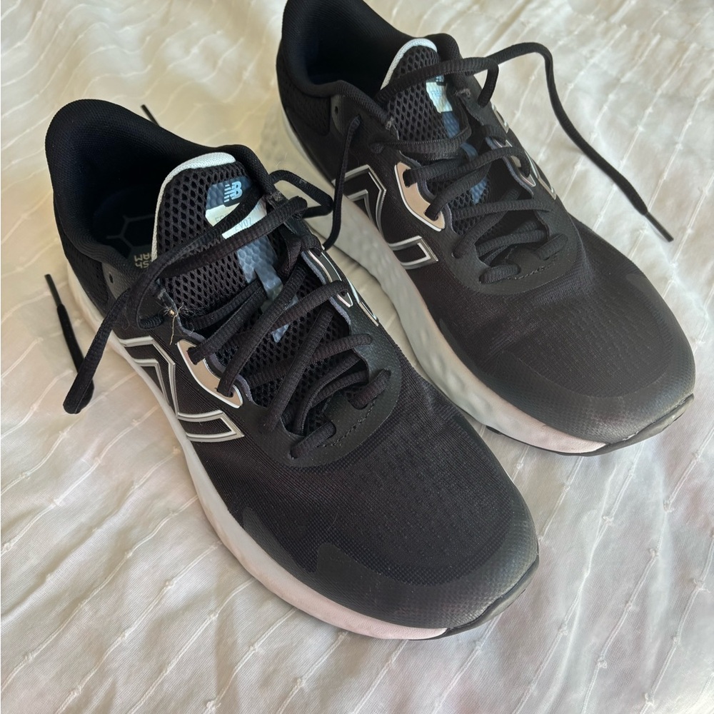 New Balance Black and White Athletic Shoes